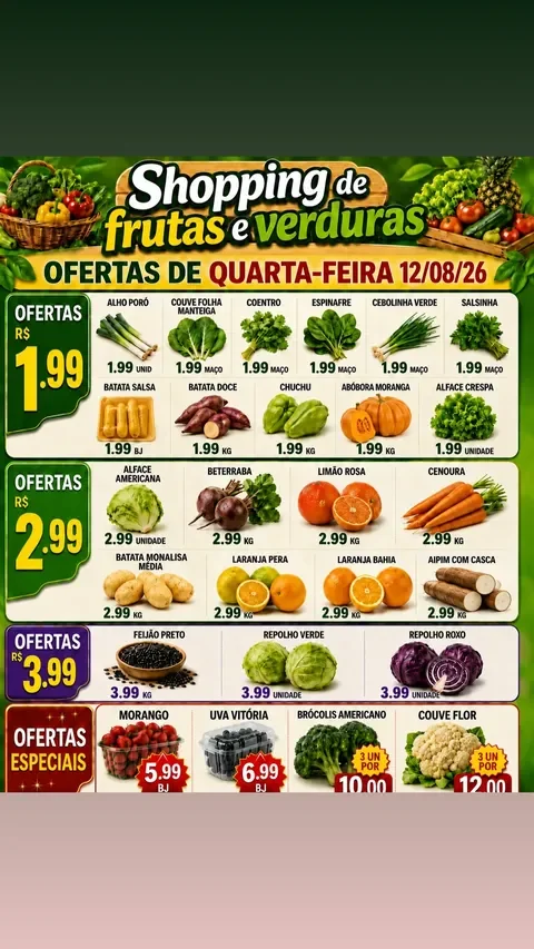 Encarte Shopping de Frutas e Verduras Joinville